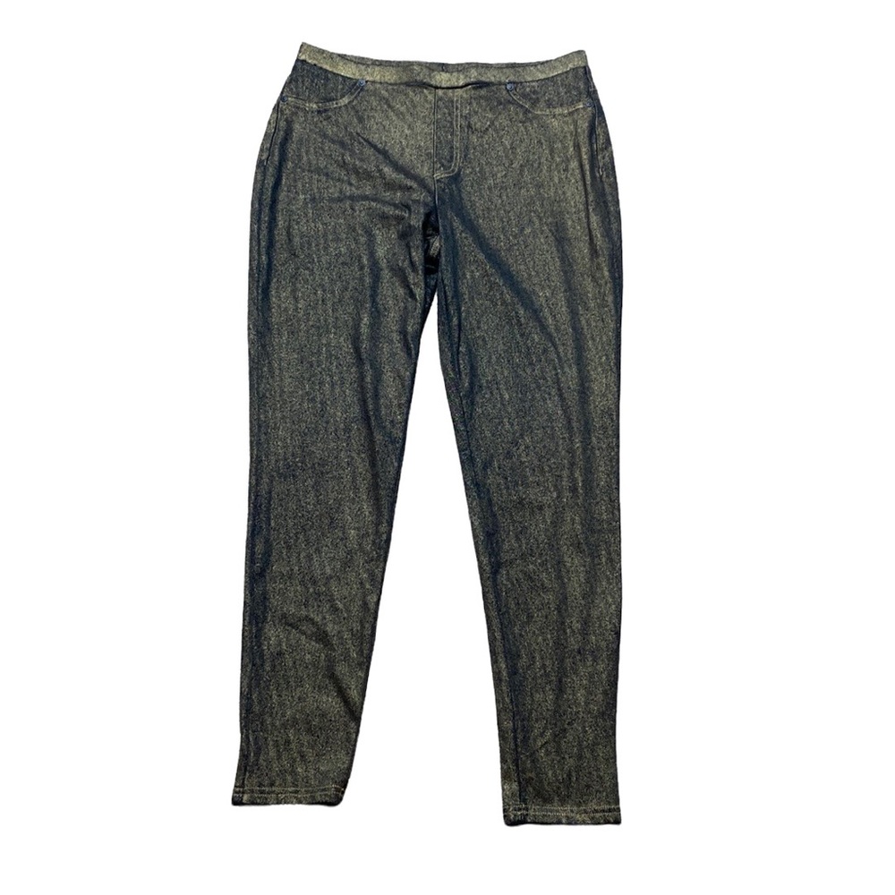 Gold Metallic Fitten Ankle Jeggings M